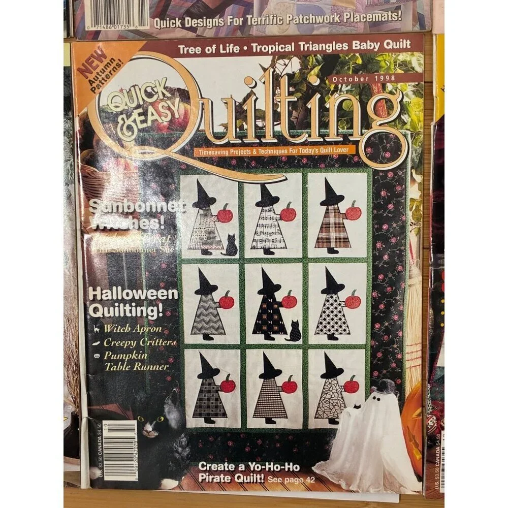 VTG Quick & Easy Quilting Magazine Bundle 9 Issues 1991-2000 Crafts DIY Y2K 90s